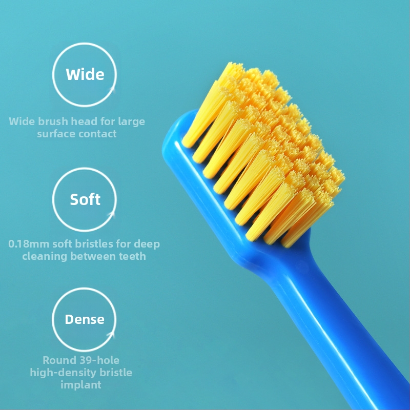 RAOYI мануална четка за зъби за възрастни с меки найлонови влакна, 3-пакет, модел RY6613