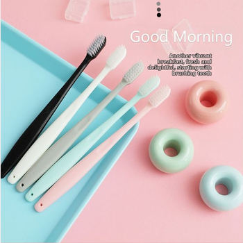 Dantų šepetėlis – antibakterinis, plonos minkštos šerelės, 10 vnt. šeimos rinkinys suaugusiems, unisex