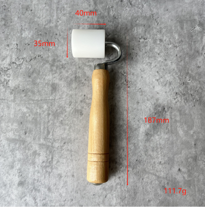 Τροχός πίεσης POM με επίπεδη γωνία, ξύλινο χειριστήριο – χειροποίητο για επιδιόρθωση ταπετσαρίας