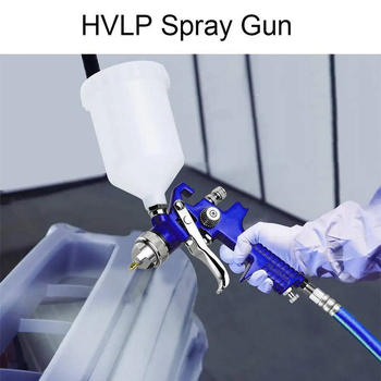HVLP gravitācijas pistole komplekts ar 0.8 un 1.4 mm sprauslām, pārnēsājams, augsta atomizācija auto krāsošanai