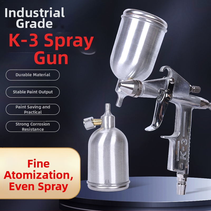 K-3 Automobilių baldų purkštuvas, 0,5 mm antgalis, gravitacinis maitinimas, aliuminio vario korpusas, 0,45 kg