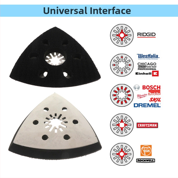 Τριγωνική EVA επιφάνεια λείανσης με 6 οπές – αυτοκόλλητη βάση, αξεσουάρ εργαλείου