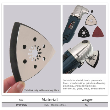Τριγωνική EVA επιφάνεια λείανσης με 6 οπές – αυτοκόλλητη βάση, αξεσουάρ εργαλείου