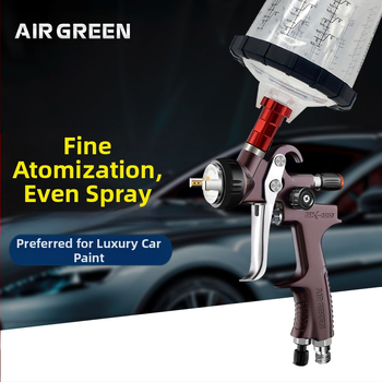 AIR GREEN SK100 automobiļu krāsošanas smidzinātājs ar augstu atomizāciju, pudeles tips, virsējā lakas pārklājumam