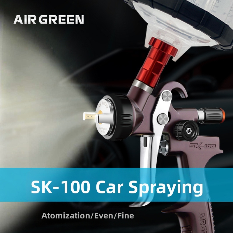 AIR GREEN SK100 пистолет за пръскане за автомобили, висока атомизация, пот-тип, за автомобилно покритие