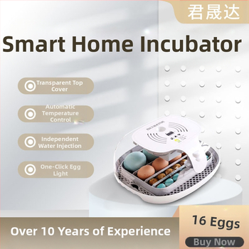 Tojás inkubátor tojótyúkok számára, 16 tojás kapacitás, átlátszó fedél, beépített tojásellenőrzés, csendes kikelés