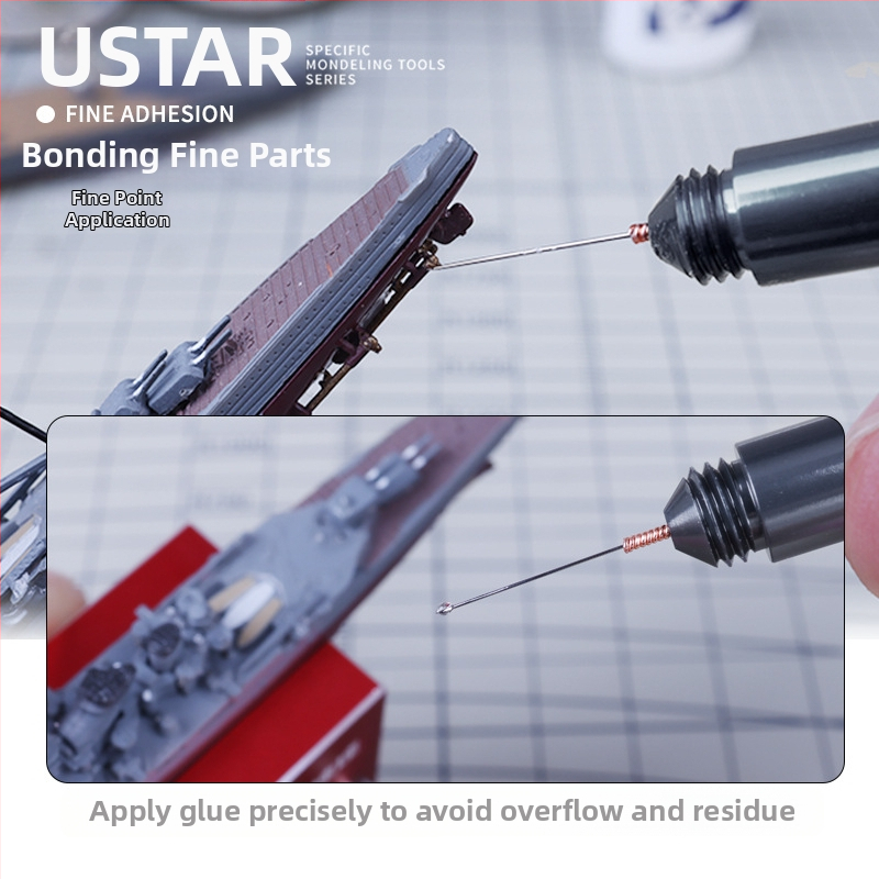 Antgalio valymo adata 0.2-1.0 mm, tiesus galo, 310 nerūdijantis plienas, prekės ženklas USTAR