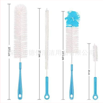 Dexin Cleaning Supplies Σετ βουρτσες μπιμπερό με μακριά λαβή, πλαστικά, 4 τεμάχια