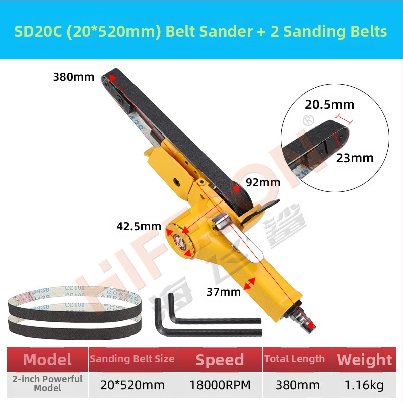 Sea Flying Shark пневматичен пръстенов шлайф с лента за шкурене за полиране