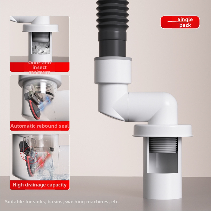 Πώμα στεγανοποίησης οσμών αποχέτευσης - ABS, μοντέλο LH wall-row deodorant plug, τύπος έλξης, μοντέρνος μινιμαλιστικός σχεδιασμός