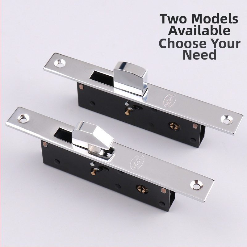 Врезна брава за алуминиево-рамкови стъклени врати, модел HY-302A/HY-302B, железна, модерна простота