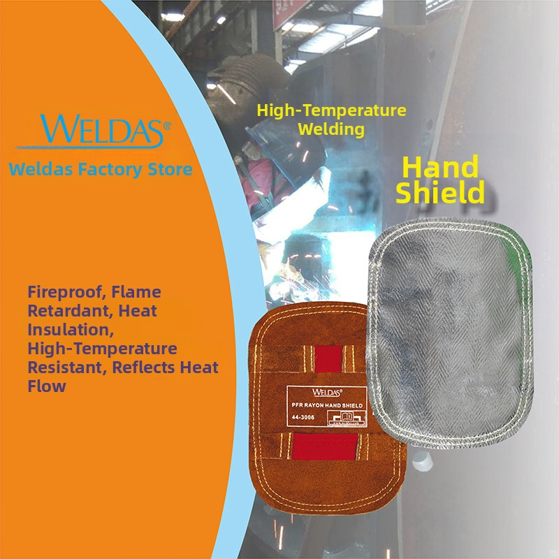 Заваръчни защитни ръкавици с щит за ръка – алуминиево фолио, кожена подплата, висока температурна устойчивост, изолация, заваръчни операции