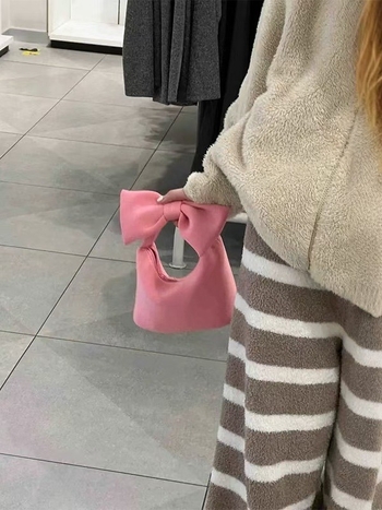 Street-trend space cotton bucket táska cipzárral, horizontális négyszögletes forma, telefontok zsebbel