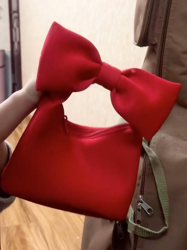 Street-trend space cotton bucket táska cipzárral, horizontális négyszögletes forma, telefontok zsebbel