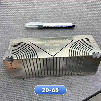 Πολυλειτουργικός ανοξείδωτος κανόνας γωνίας 90° με αναδιπλούμενο τόξο για χάραξη, πανευρύμετρο εργαλείο μέτρησης για ξυλουργική