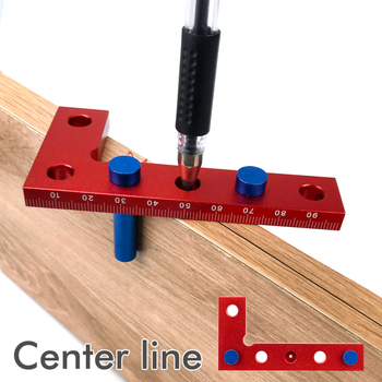 Εργαλείο χάραξης αυτοκεντρικό για ξυλουργική, με 90° ακριβή τετράγωνη άκρη, κράμα αλουμινίου, μίνι κεντρικό εργαλείο