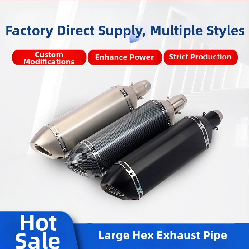 Motorkerékpár kipufogó Nagy hatszögletű rozsdamentes acél