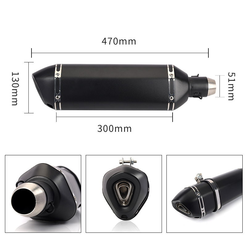 Motorkerékpár kipufogó Nagy hatszögletű rozsdamentes acél