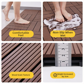 Ξύλινο χαλάκι μπάνιου, τετράγωνο σχήμα, κωδικός κατασκευαστής 94549916, Νέο κινεζικό στυλ