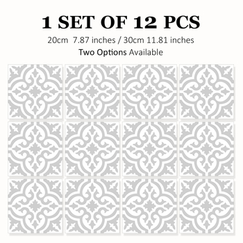 PVC αυτοκόλλητο τοίχου με μοτίβο τούβλου, αδιάβροχο και ανθεκτικό στις λεκέδες, διακοσμητικό, κλασικός σχεδιασμός, σετ 12 τεμάχια.