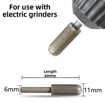 Петчленен комплект електрически въртящи се файлове, стоманени, кръгло сечение, еднозърнест модел, за нерудни метали