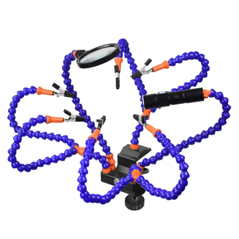 Fuling универсален държач за спойка на PCB платки, изработен от въглеродна стомана, осем щипки, предназначен за ремонт на електронни платки в телекомуникациите