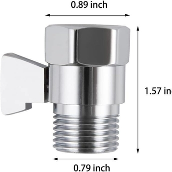 Душов спирателен вентил с бърз конектор и регулатор на поток, мед