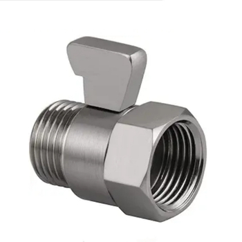 Душов спирателен вентил с бърз конектор и регулатор на поток, мед