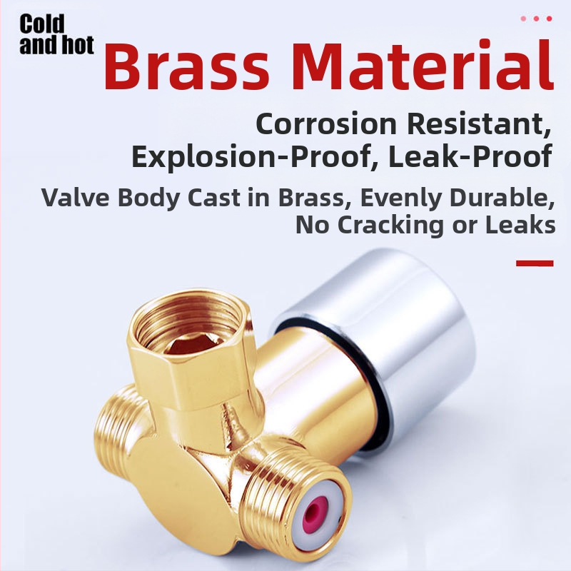 Mu Bin термостатен клапан за регулиране на температурата и сензорен кран, 2 входа и 1 изход, 3-ходов смесител за водонагревател, модел 62325, 0.8 MPa, студена вода 10°C, гореща вода 80°C