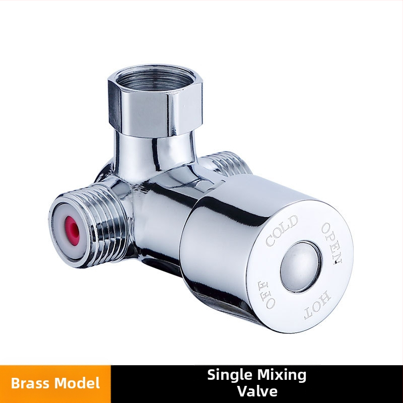 Mu Bin termostatinis temperatūros reguliatorius su jutikliniu čiaupu, 2 įv. 1 išv., 3-šakos maišymo vožtuvas vandens šildytuvui, modelis 62325, darbinis slėgis 0.8 MPa, šaltas 10°C, karštas 80°C