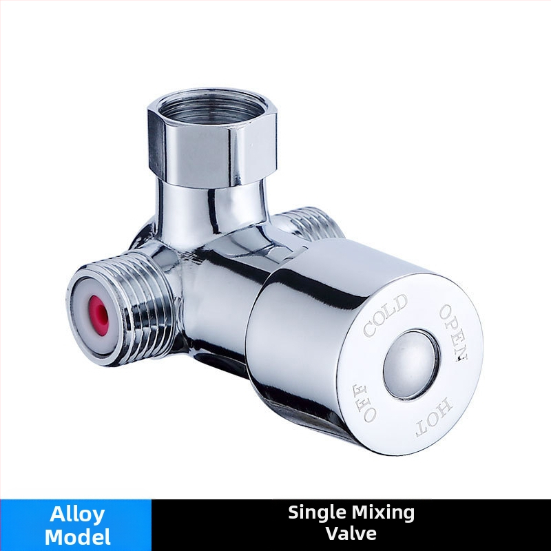 Mu Bin termostatinis temperatūros reguliatorius su jutikliniu čiaupu, 2 įv. 1 išv., 3-šakos maišymo vožtuvas vandens šildytuvui, modelis 62325, darbinis slėgis 0.8 MPa, šaltas 10°C, karštas 80°C