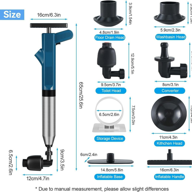 Chaser tualeto siurbimo įrankis, ABS medžiaga, 15 vnt. komplektas, išleistas 2022 m.