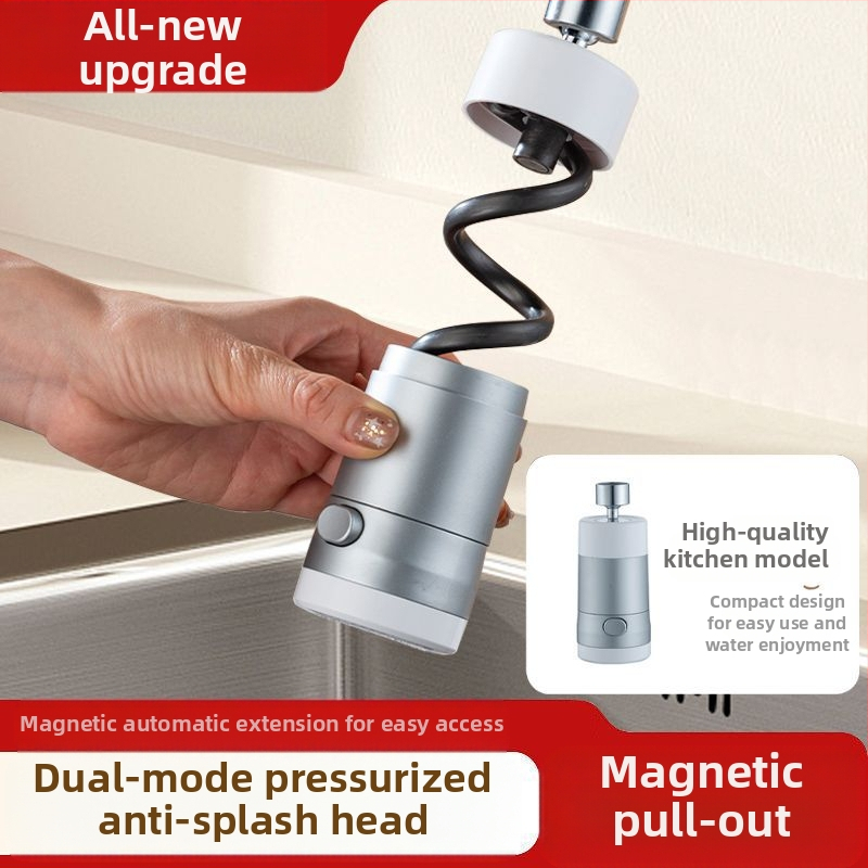 Kuhinjski slavina s izvlačnim izljevom, model CLDD2YS, materijal nehrđajući čelik + ABS, upravljanje jednim ručicama, nazivni tlak 10, radna temperatura 85°C