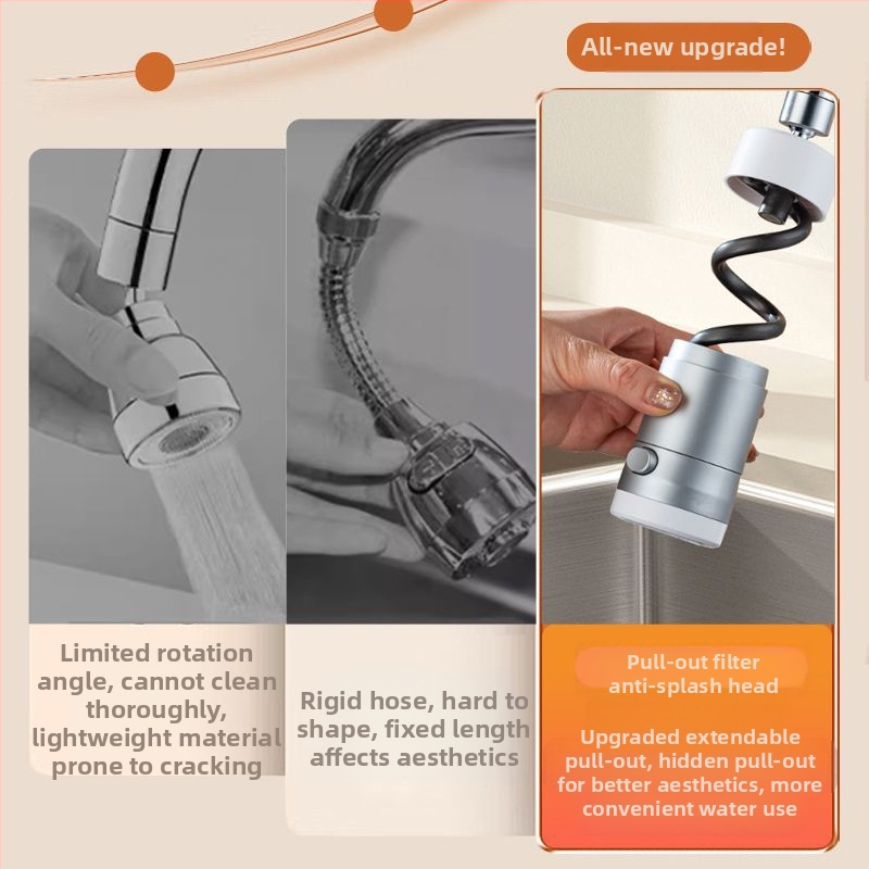 Кухненски кран с издърпващ се чучур, модел CLDD2YS, материал неръждаема стомана + ABS, управление с единичен лост, номинално налягане 10, работна температура 85°C