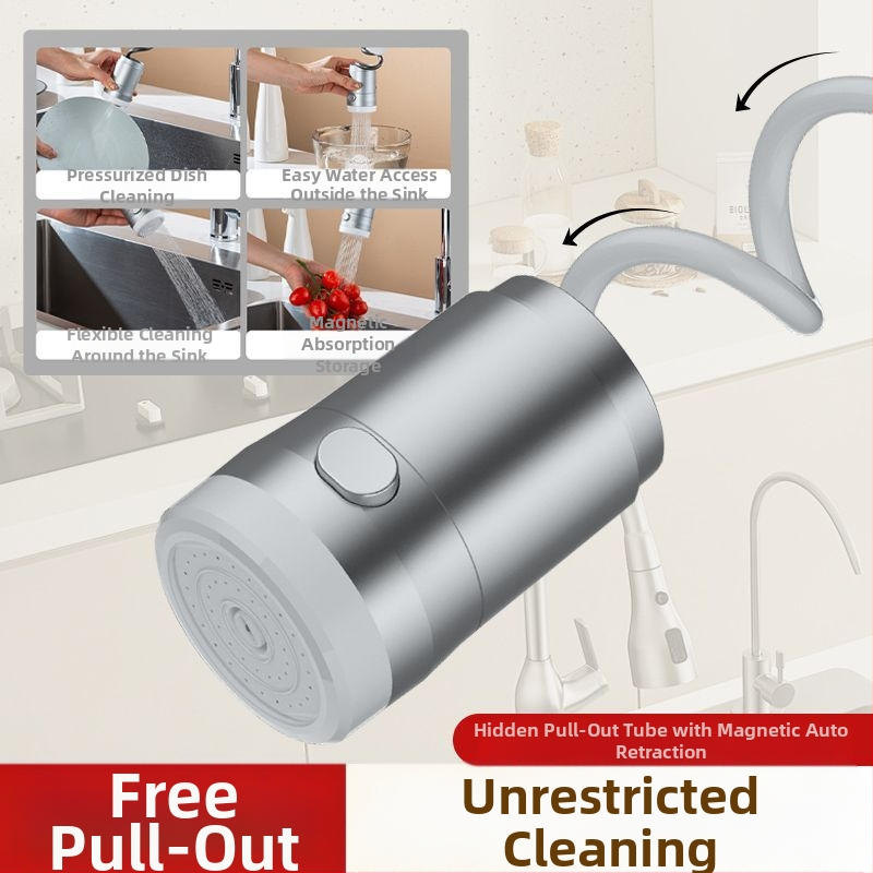 Кухненски кран с издърпващ се чучур, модел CLDD2YS, материал неръждаема стомана + ABS, управление с единичен лост, номинално налягане 10, работна температура 85°C