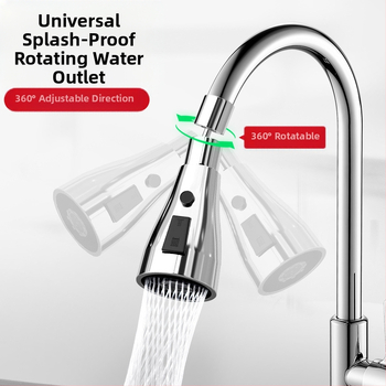 Kuhinjska glava prskalice s rotirajućim produženjem i filtrirajućom mlaznicom – materijal mesing/ABS, jednostruko upravljanje, elektro-poliranje i pečeni lak, jednostavna instalacija, radna temperatura 0–70°C