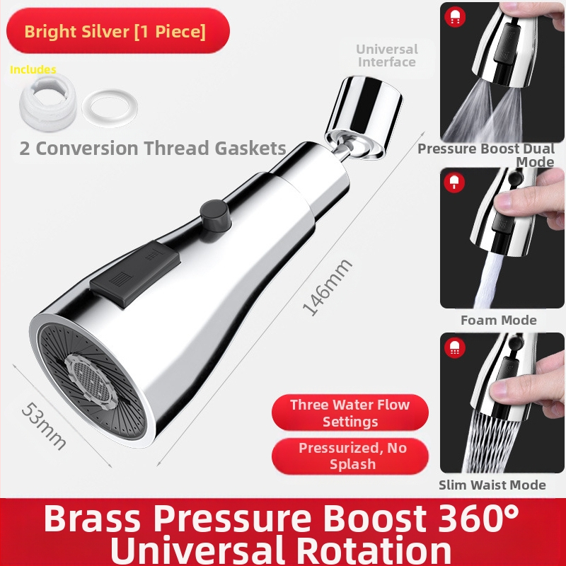 Kuhinjska glava prskalice s rotirajućim produženjem i filtrirajućom mlaznicom – materijal mesing/ABS, jednostruko upravljanje, elektro-poliranje i pečeni lak, jednostavna instalacija, radna temperatura 0–70°C