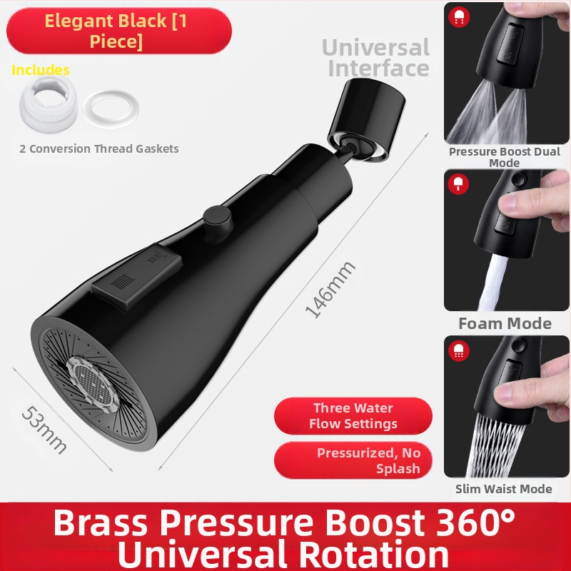 Kuhinjska glava prskalice s rotirajućim produženjem i filtrirajućom mlaznicom – materijal mesing/ABS, jednostruko upravljanje, elektro-poliranje i pečeni lak, jednostavna instalacija, radna temperatura 0–70°C