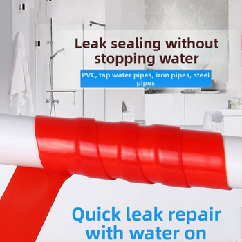 Λωρίδα σιλικόνης αυτοσυναρμογής για επισκευή διαρροών σωλήνων ύδατος, 1 mm πάχος, βάση σιλικόνης, αντοχή σε θερμοκρασία 260°C βραχυπρόθεσμα / 200°C μακροπρόθεσμα