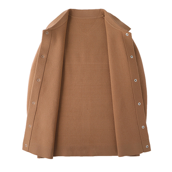 Кардиган трикотаж с лацканова яка, жакардов модел, свободна кройка, смес от акрилни влакна, за пролет и есен