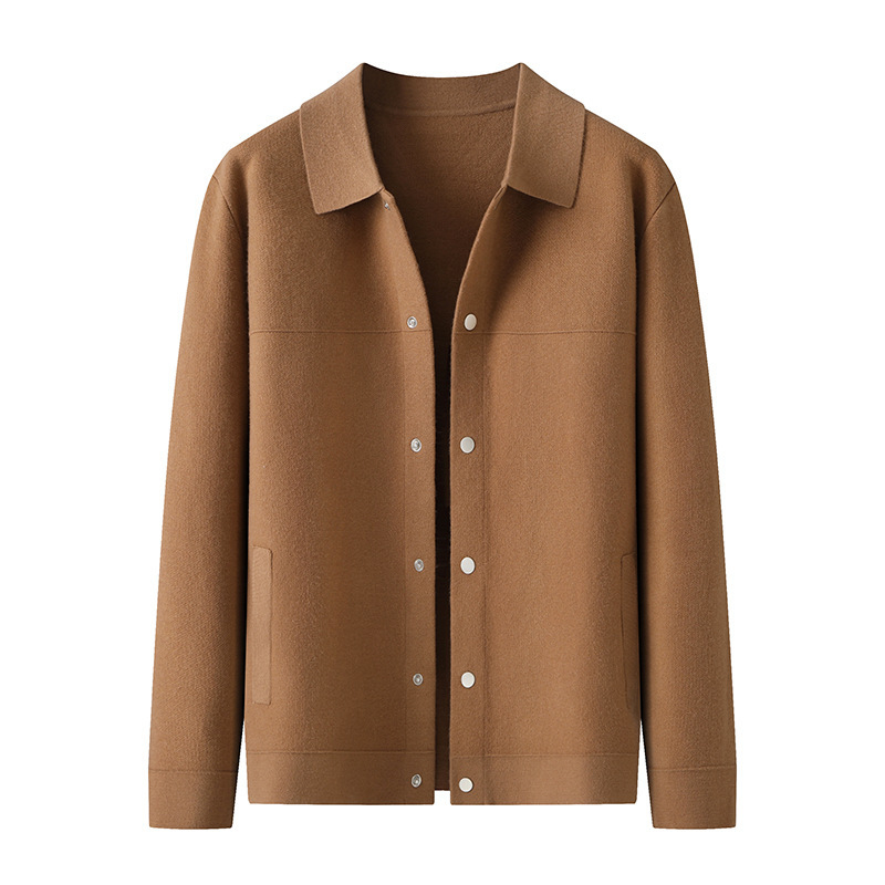 Kardigan s reverom, jacquard uzorak, široki kroj, smjesa akrilnih vlakana, za proljeće i jesen