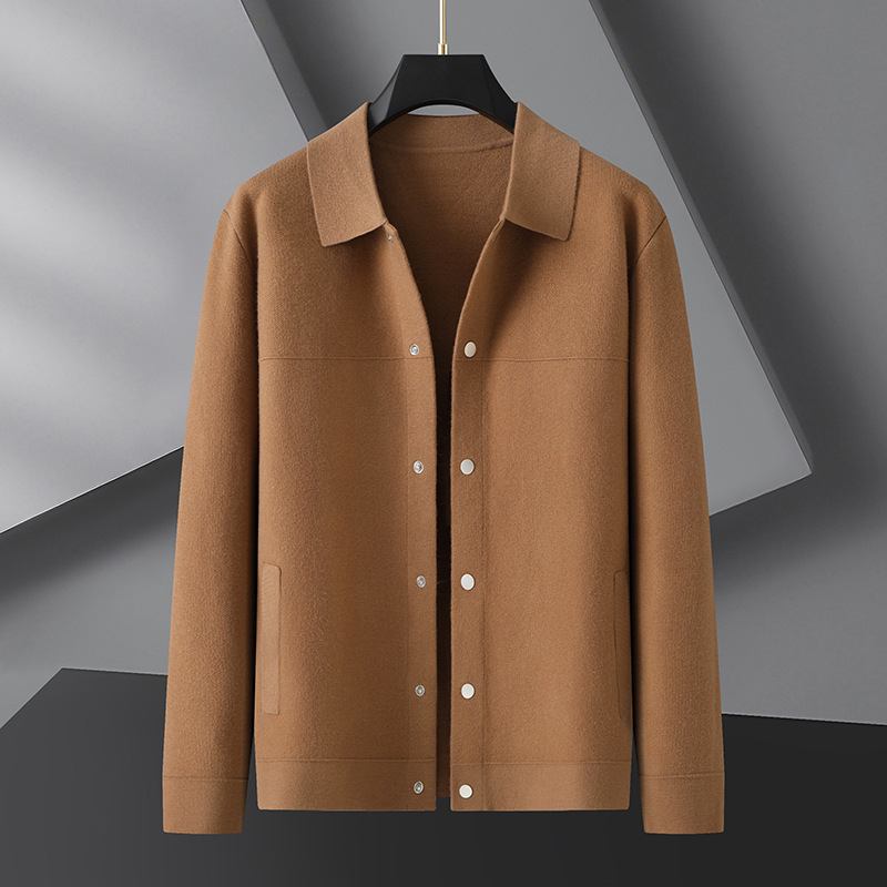 Kardigan s reverom, jacquard uzorak, široki kroj, smjesa akrilnih vlakana, za proljeće i jesen