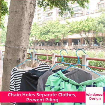 304 nerūsējošā tērauda bezšuvju žāvēšanas aukla drēbēm ar biezu ķēdi