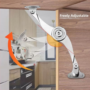 Υδραυλικός τηλεσκοπικός βραχίωνας στήριξης πόρτας ντουλάπας, αναδιπλόμενος, κράμα ψευδαργύρου, ηλεκτροπλατιωμένο φινίρισμα, μοντέλο S0018