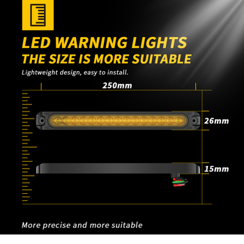 Φανάρι ουρά φορτηγού με 15 LED σε λωρίδα – LED, 12-24V, 3W, ABS