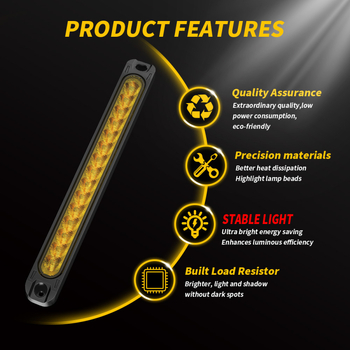 Φανάρι ουρά φορτηγού με 15 LED σε λωρίδα – LED, 12-24V, 3W, ABS