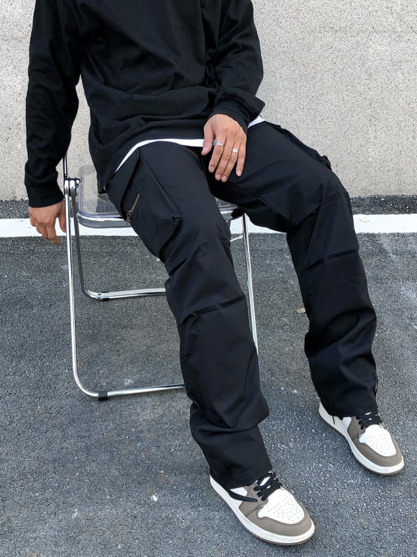 Pantaloni de lucru drepți pentru bărbați, talie medie, închidere cu șnur, țesătură twill de bumbac 85%, model cu buline (drept; talie medie; închidere cu șnur; țesătură twill de bumbac 85%; buline)