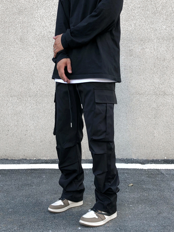 Pantaloni de lucru drepți pentru bărbați, talie medie, închidere cu șnur, țesătură twill de bumbac 85%, model cu buline (drept; talie medie; închidere cu șnur; țesătură twill de bumbac 85%; buline)