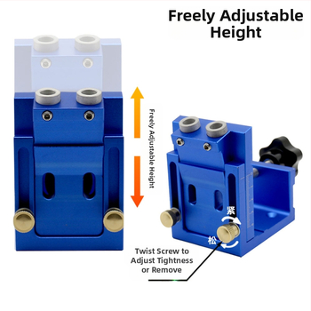 Ξυλουργικός τοποθετητής κεκλιμένων οπών — κράμα αλουμινίου; σετ 1 τεμάχιο; για πάνελ ξυλουργίας; πρότυπο: μεσαίο