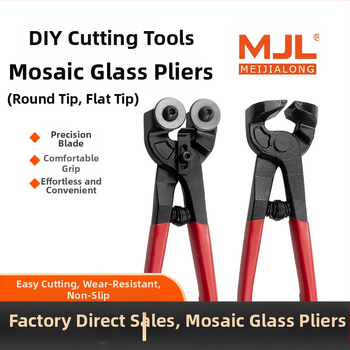 Mejialong knaibles flīzēm un stiklam ar apaļu atveri un dubultu rulli, mozaikas griešanas instruments, augstas oglekļa tērauds, 0,23 kg